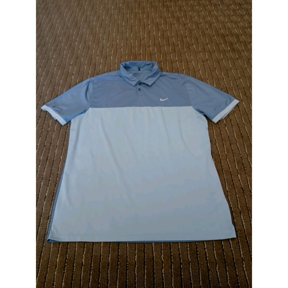 Nike Golf Standard Fit Dri Fit Colorblock Polo Shirt Men's Size Large Preppy